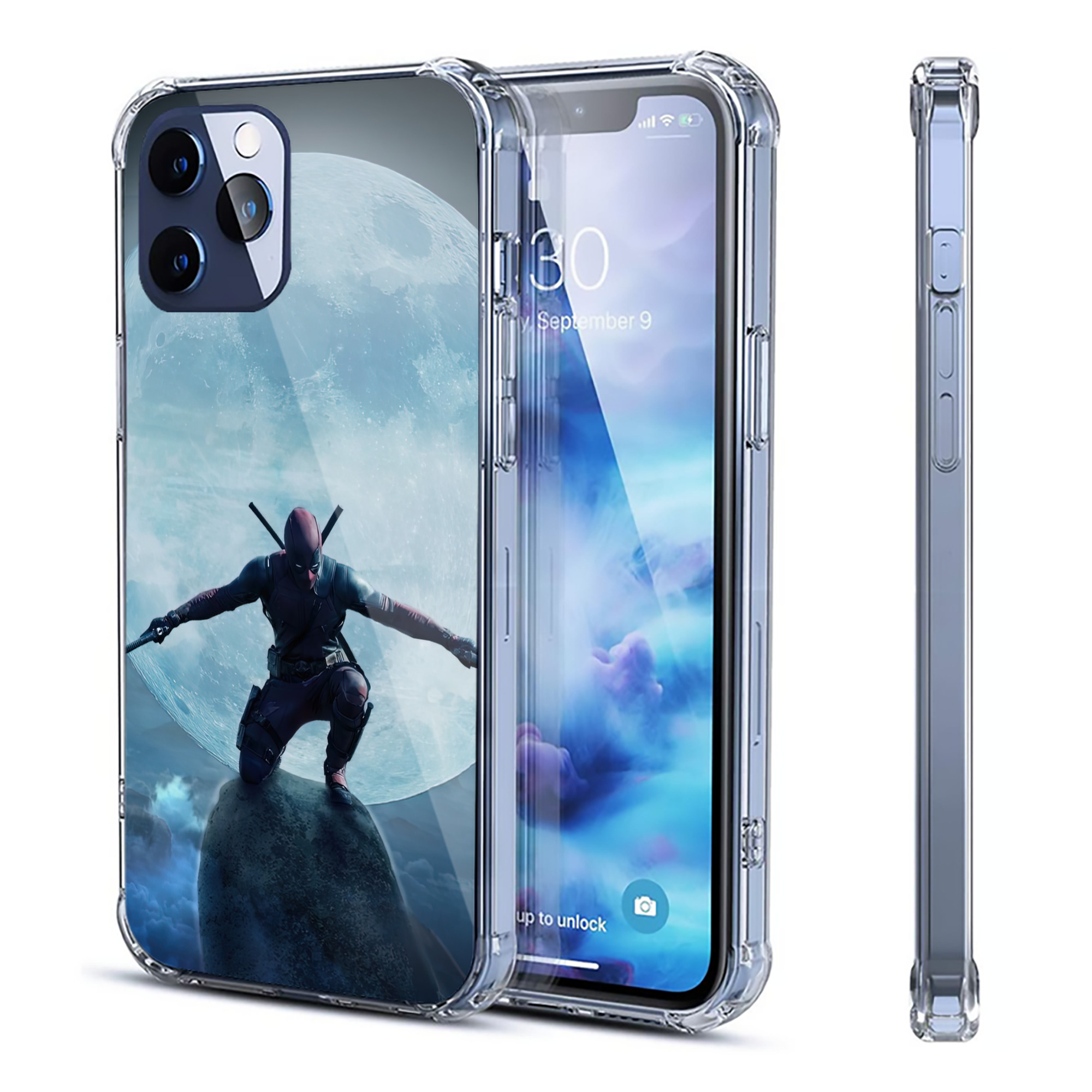 （画像用） Deadpool デッドプール 【iPhone 12シリーズ対応】透明スマホケース（クリアソフトケース）